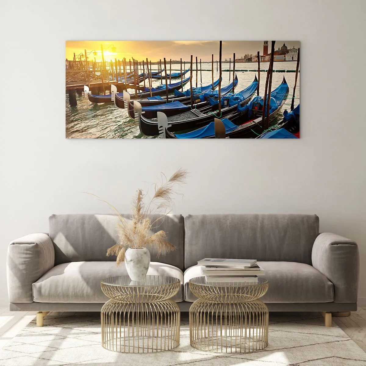 Tablou pe sticlă - Înainte de a începe agitația - 90x30 cm