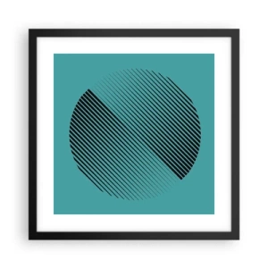 Poster în ramă neagră - Cercul - o variație geometrică - 40x40 cm