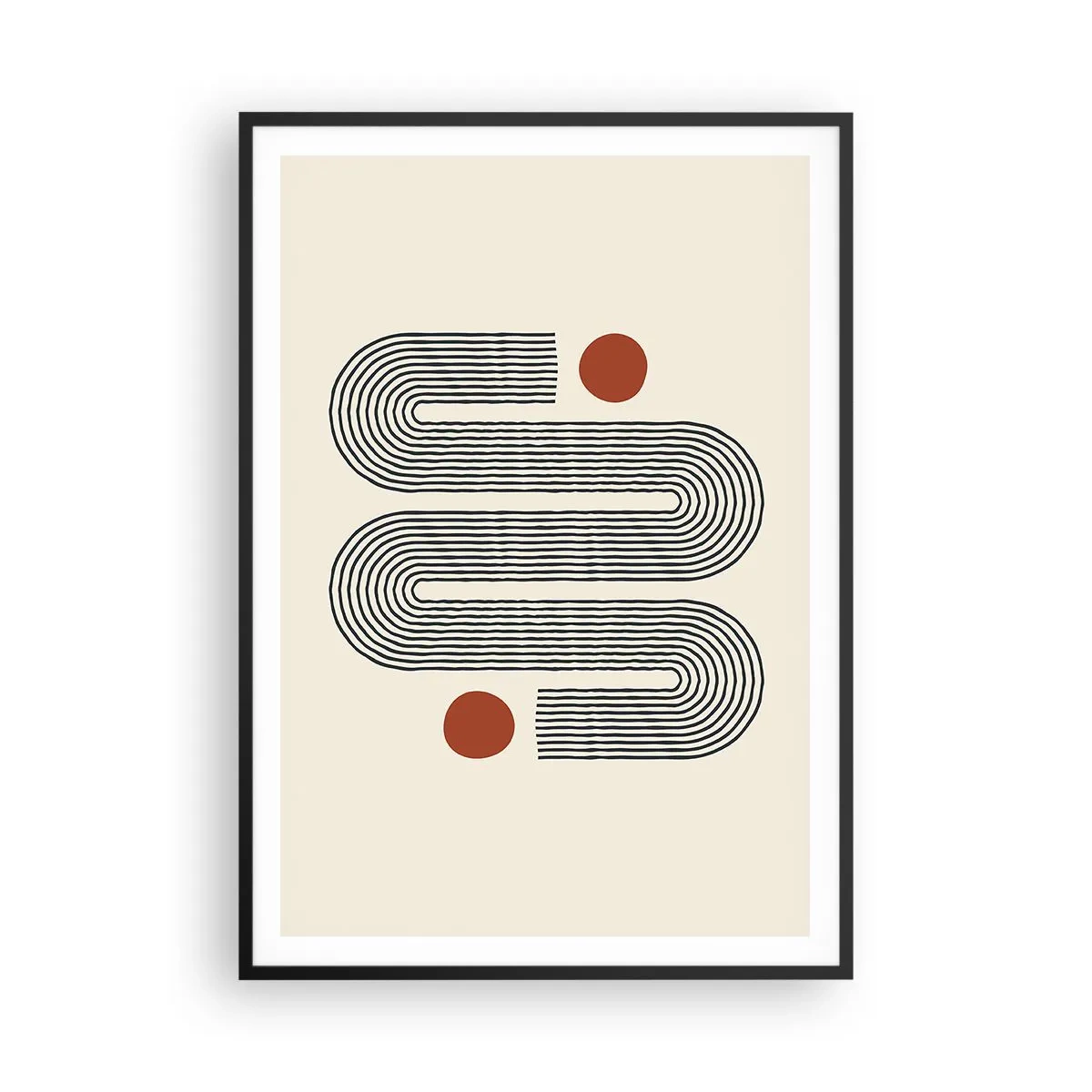 Poster în ramă neagră - De la început până la sfârșit - 70x100 cm