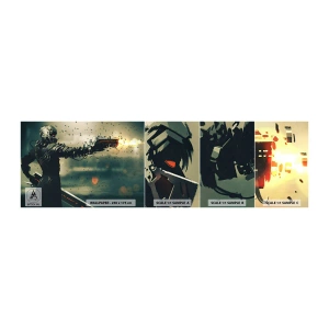 Mostră tapet autocolant Deluxe Sticker - Armă letală - propriul tău Terminator - Abstracția, Fantezie, Viitorul Războinic - 100x30 cm