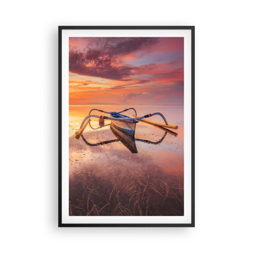 Poster în ramă neagră - Liniștea unei seri tropicale - 61x91 cm