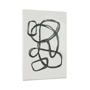 Tablou pe sticlă - Abstracție în buclă - 70x100 cm