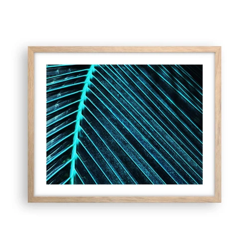 Poster în ramă de stejar deschis - Textura verdelui - 50x40 cm