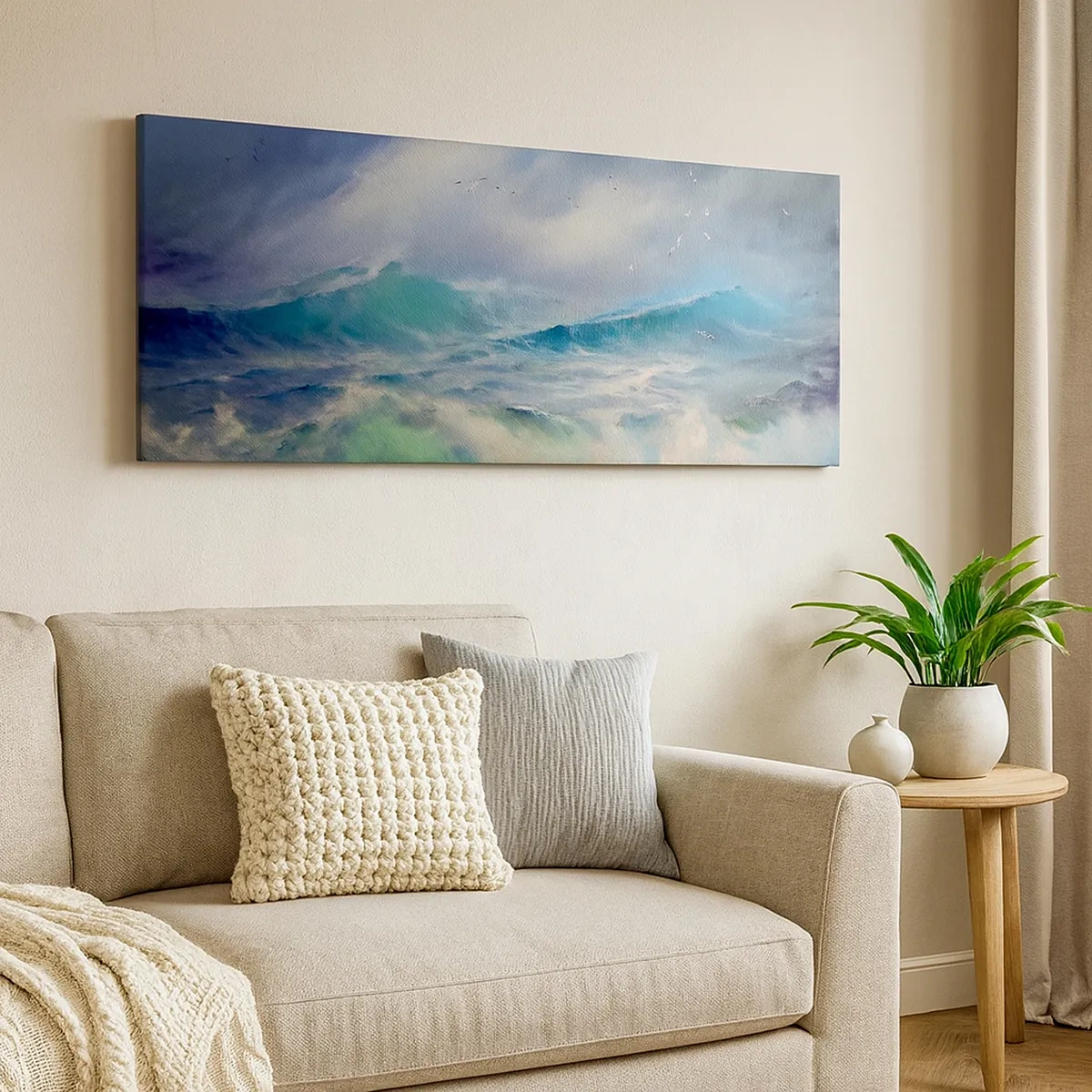 Tablou pe pânză - Vârtejul a gemut de triumf... - 30x30 cm