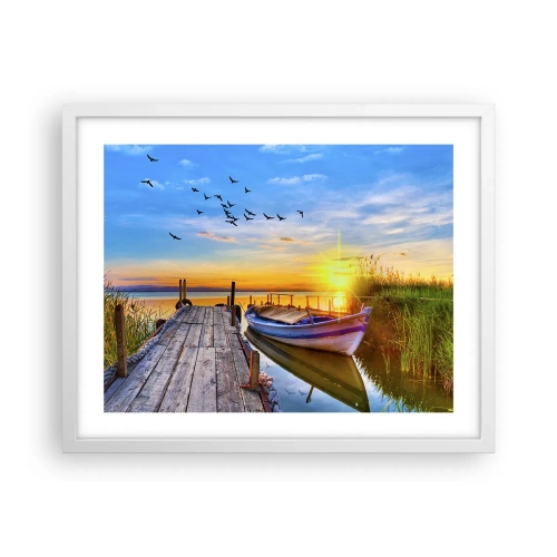 Poster în ramă albă - La revedere, până mâine - 50x40 cm