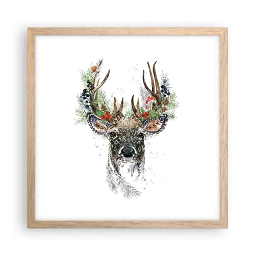 Poster în ramă de stejar deschis - În ținută festivă - 40x40 cm