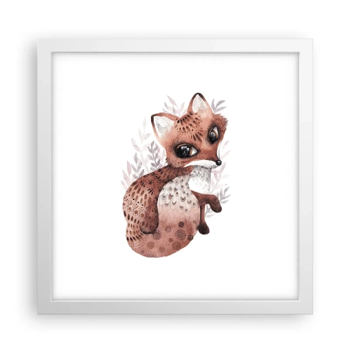 Poster în ramă albă - Doar iubire - 30x30 cm