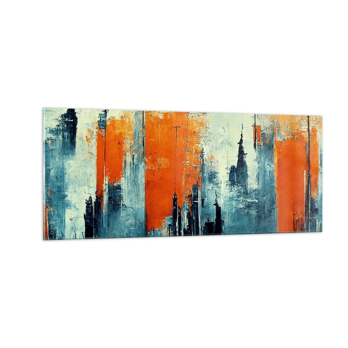 Tablou pe sticlă - Peisaj modern - 100x40 cm