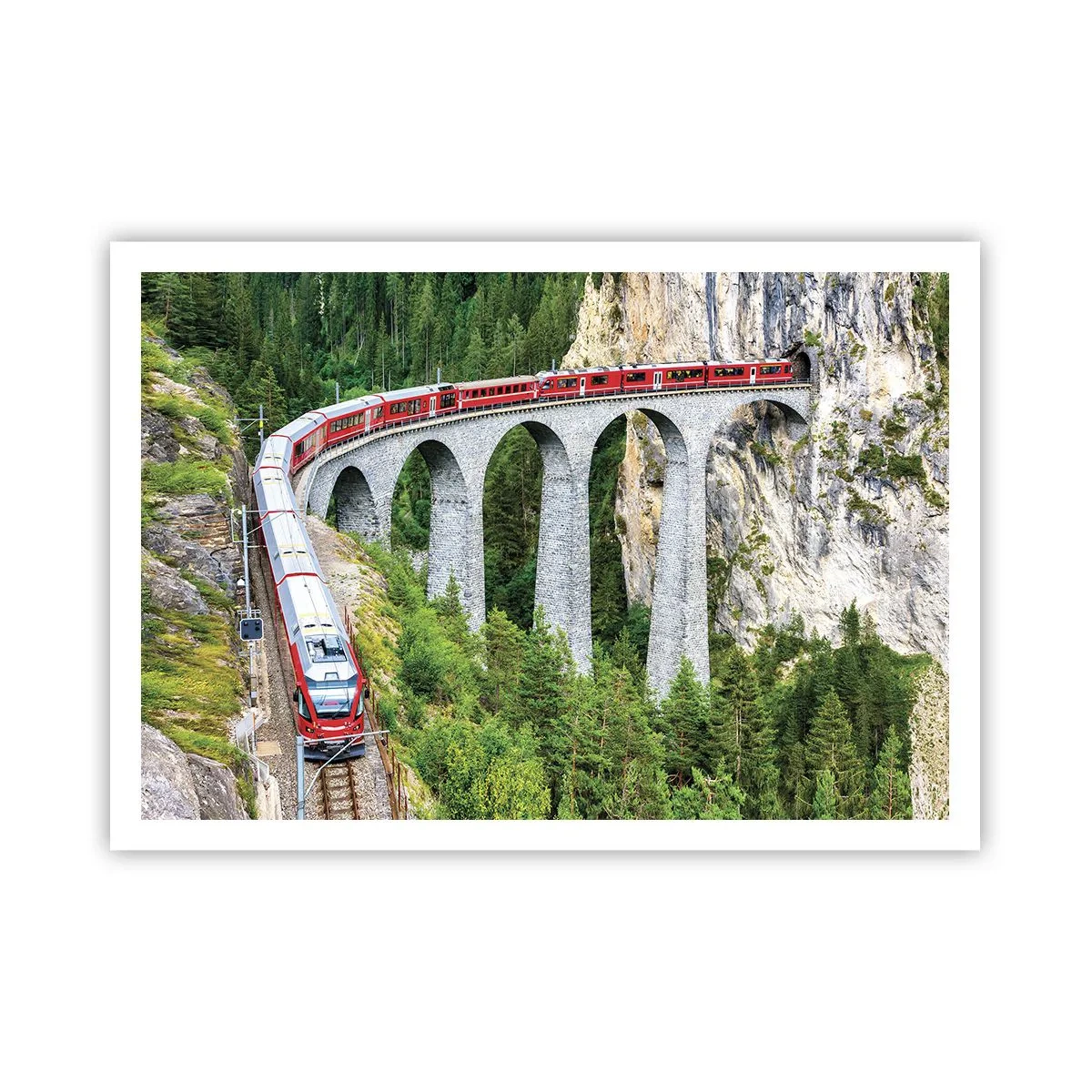 Poster - Cu trenul prin munți - 100x70 cm