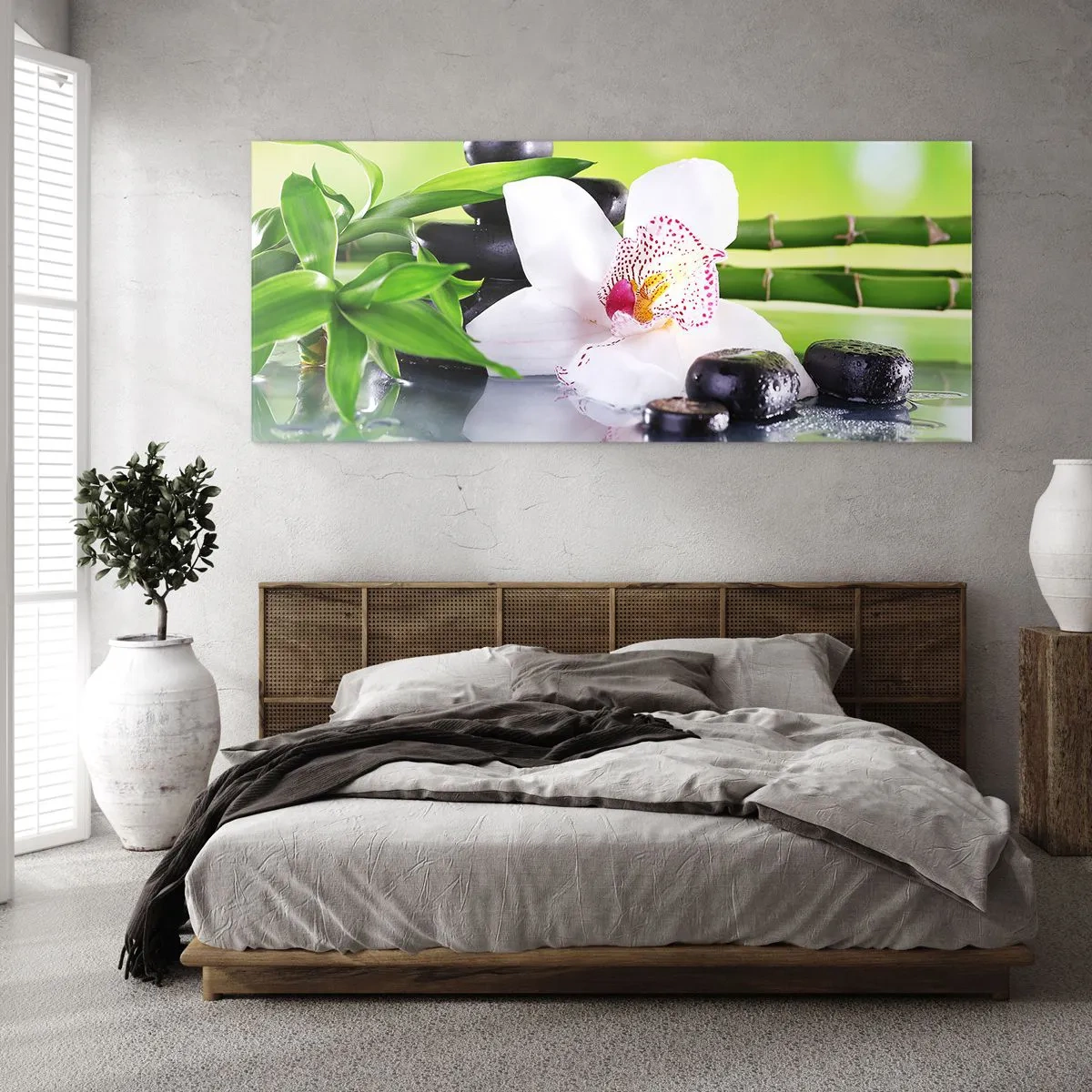 Tablou pe sticlă - Prospețime răcoroasă - 120x50 cm
