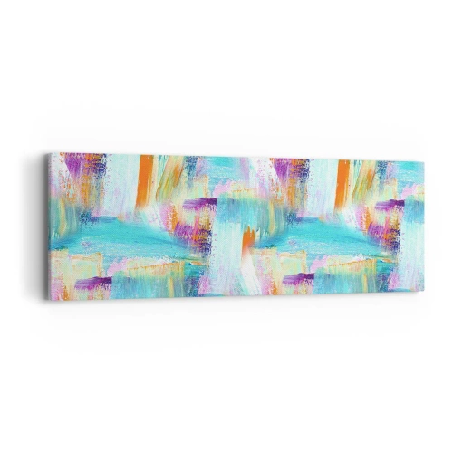 Tablou pe pânză - Mâzgălire veselă - 90x30 cm