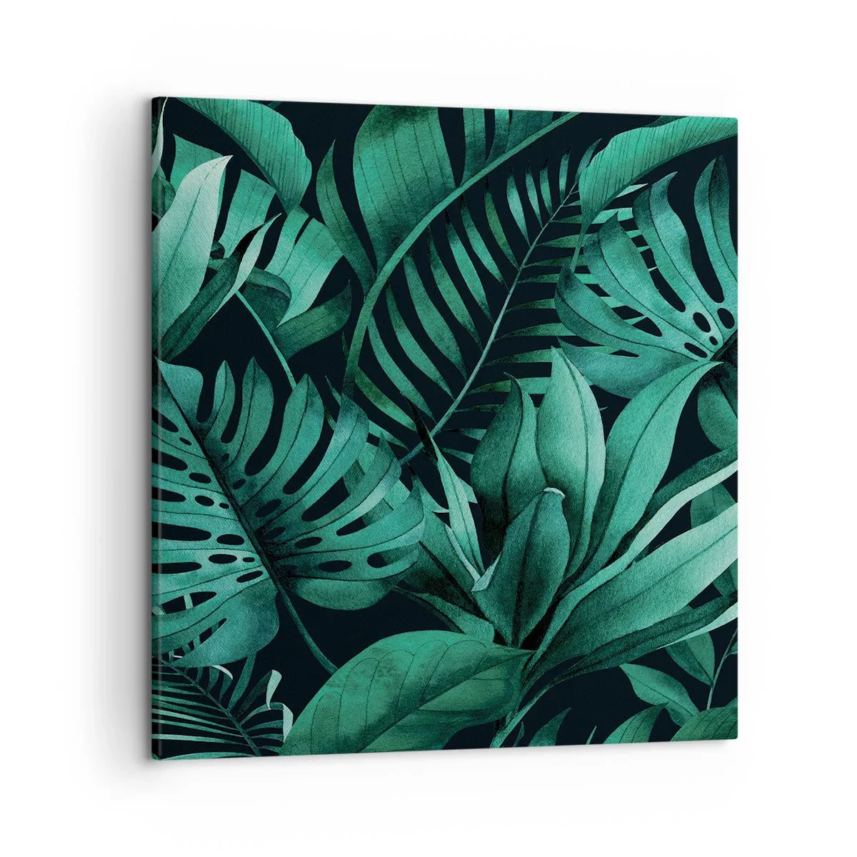 Tablou pe pânză - Profunzimea verdelui tropical - 50x50 cm