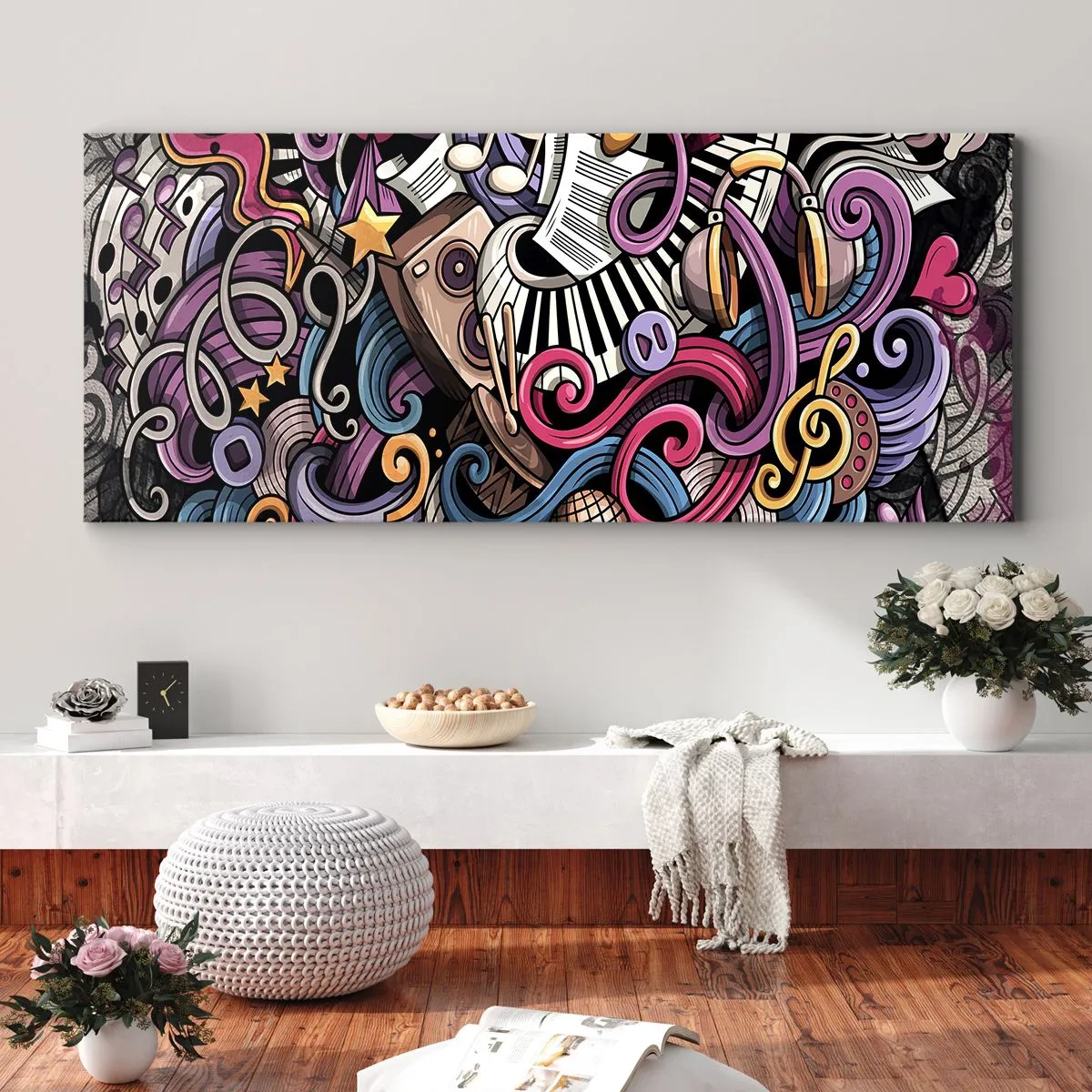 Tablou pe pânză - Melodie complicată - 160x50 cm