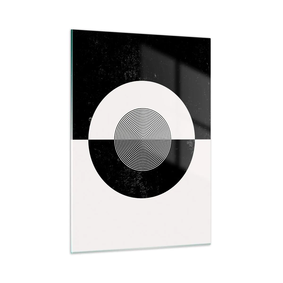 Tablou pe sticlă - Armonie în alb și negru - 50x70 cm