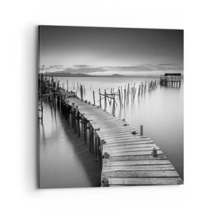 Tablou pe pânză - Liniștea unui țărm uitat - 70x70 cm