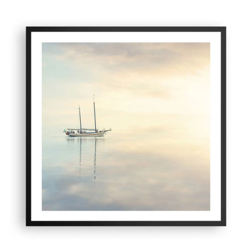 Poster în ramă neagră - În tăcerea mării - 60x60 cm