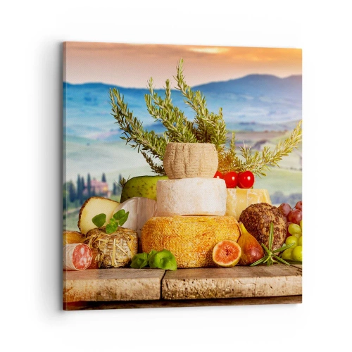 Tablou pe pânză - Bucurie de viață în stil italian - 70x70 cm