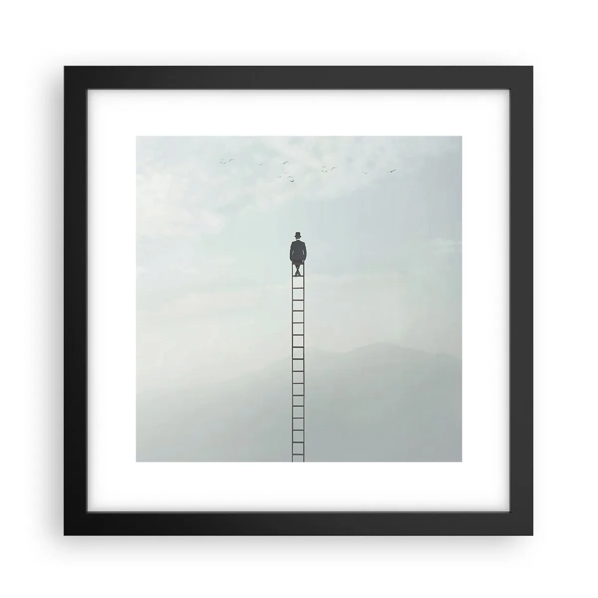 Poster în ramă neagră - Fii deasupra - 30x30 cm