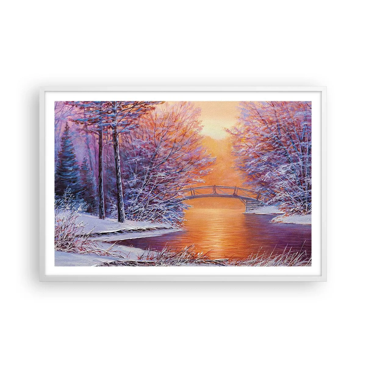 Poster în ramă albă - Hai să ne întâlnim aici - 91x61 cm