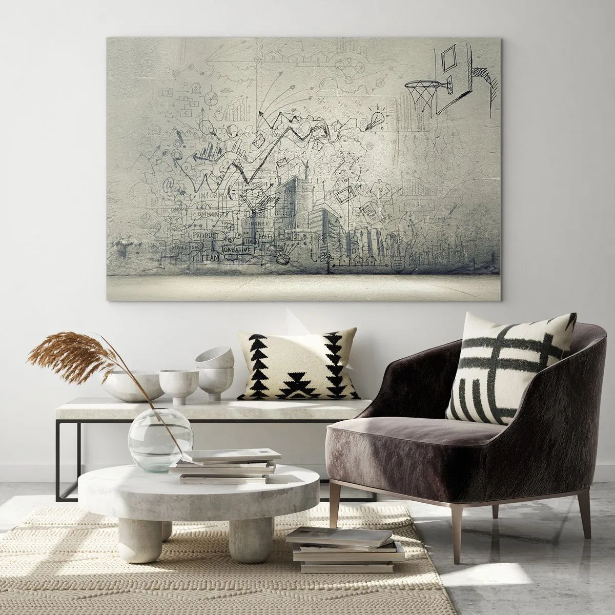 Tablou pe sticlă - Minunata mea viață de oraș - 120x80 cm