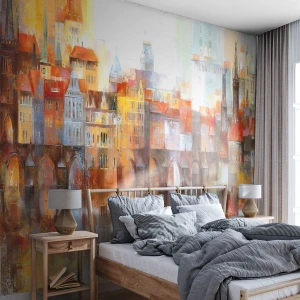Tapet Premium Canvas - Frumos și sub pod - Oraș, Praga, Arhitectură - 250x175 cm