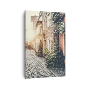 Tablou pe pânză - Străduță în splendoare roz - 80x120 cm