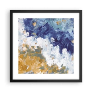 Poster în ramă neagră - Dansul elementelor - 40x40 cm
