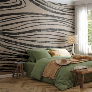 Tapet Premium Sand - Deversare de linii - Abstracția, Linii, Modern - 300x210 cm