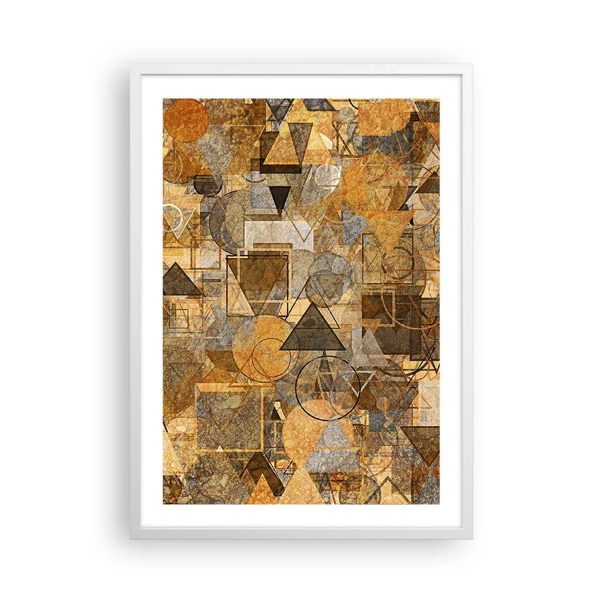 Poster în ramă albă - Lumea băgată în formă - 50x70 cm