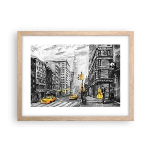 Poster în ramă de stejar deschis - O poveste din New York - 40x30 cm