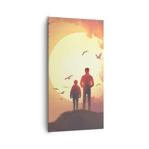 Tablou pe pânză - Față în față cu soarele - 65x120 cm