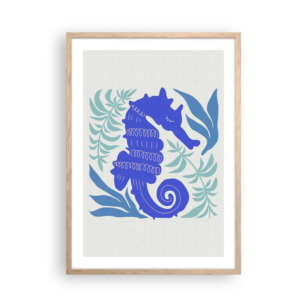 Poster în ramă de stejar deschis - Pe o pajiște subacvatică - 50x70 cm