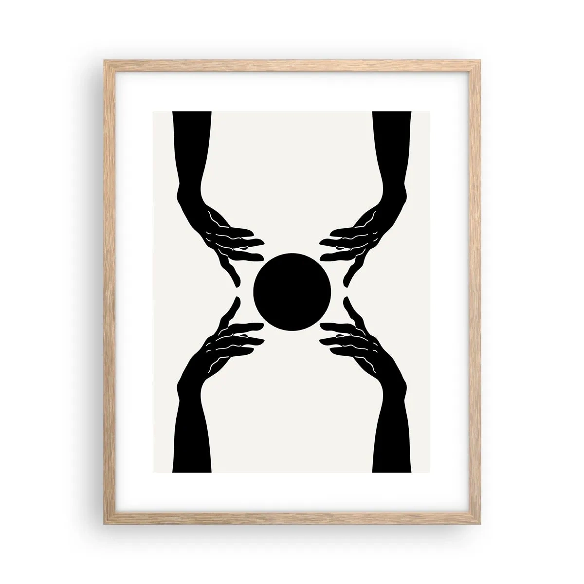 Poster în ramă de stejar deschis - Semnul secret - 40x50 cm