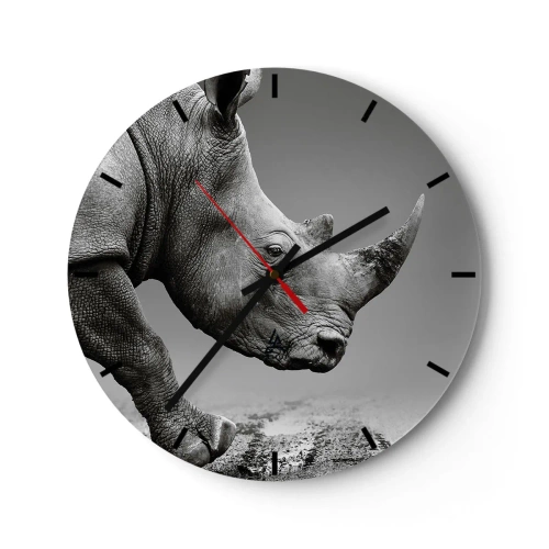 Ceas de perete - Ceas pe sticlă - O forță de neoprit - 40x40 cm