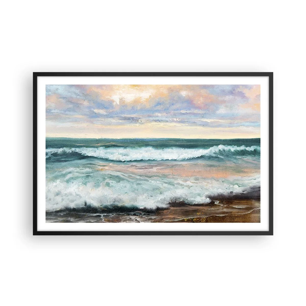 Poster în ramă neagră - Aici îți vei alina sufletul - 91x61 cm