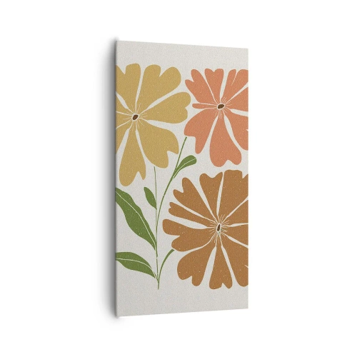 Tablou pe pânză - Natură și geometrie - 65x120 cm