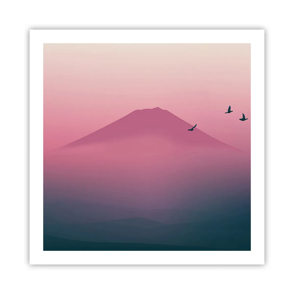 Poster - Călători deasupra norilor - 60x60 cm