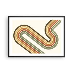 Poster în ramă neagră - Cu zigzag până la destinație - 70x50 cm