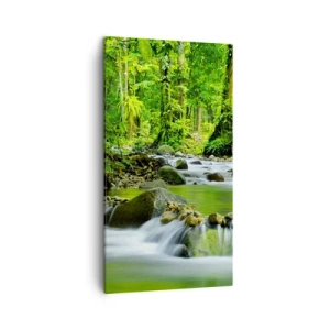 Tablou pe pânză - Să înotăm într-o mare de verde - 45x80 cm