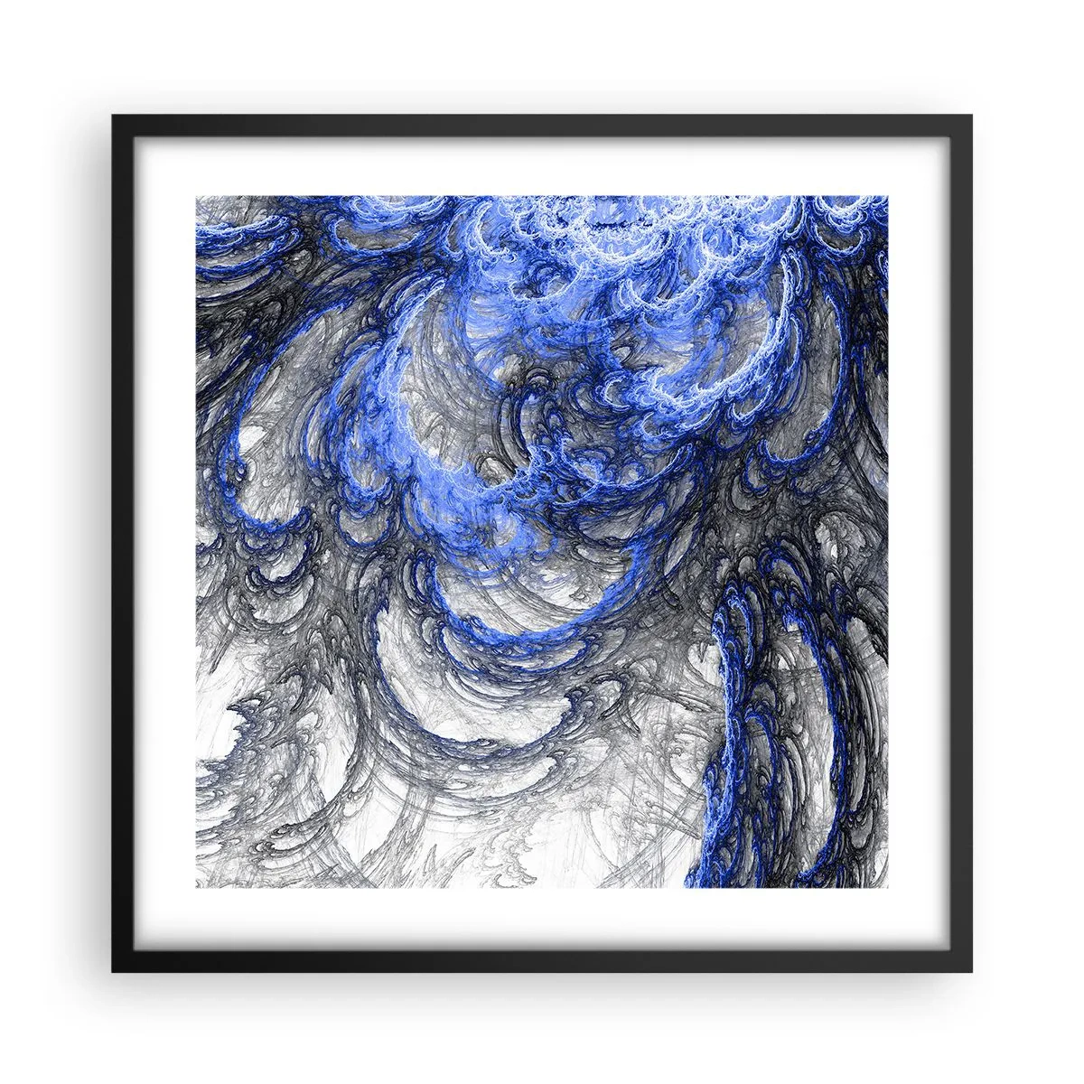 Poster în ramă neagră - Nașterea unui val - 50x50 cm