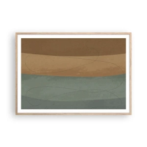 Poster în ramă de stejar deschis - Compoziție orizontală - 100x70 cm