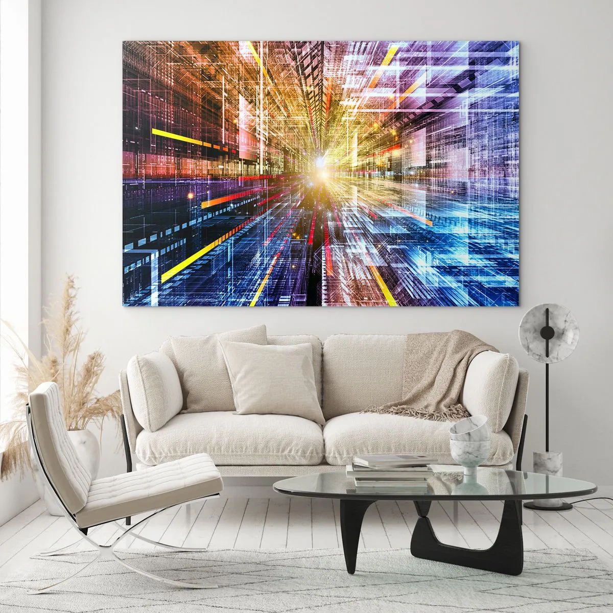 Tablou pe sticlă - Coridor luminos - 120x80 cm