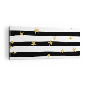 Tablou pe pânză - Cu toții ne-am născut sub o stea norocoasă - 100x40 cm