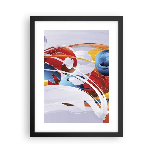 Poster în ramă neagră - Dansul elementelor - 30x40 cm
