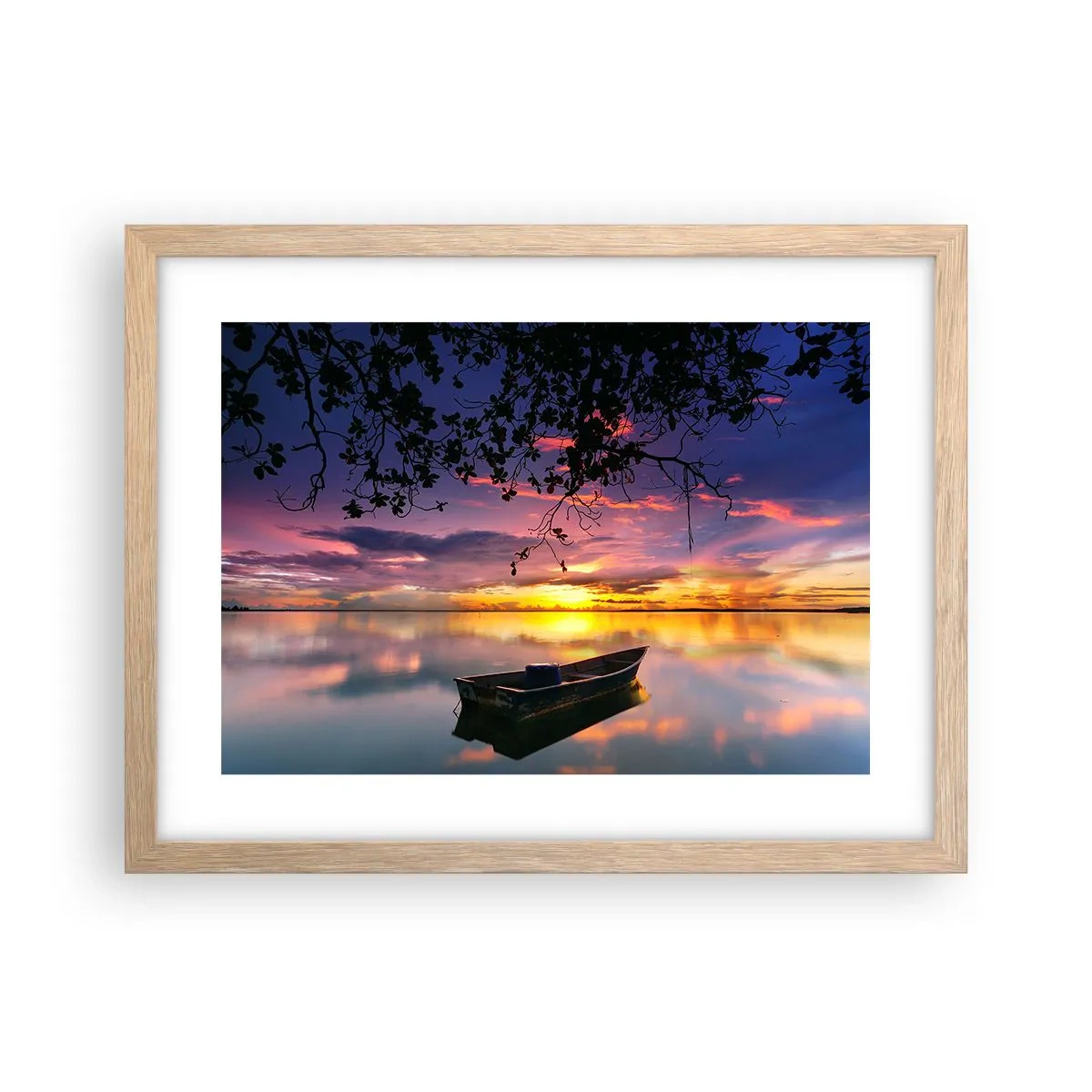 Poster în ramă de stejar deschis - "Pari să plutești în mijlocul cerului...” - 40x30 cm