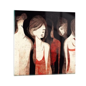 Tablou pe sticlă - Madonele întunericului - 70x70 cm