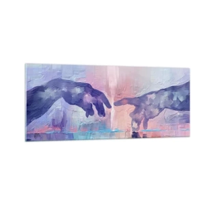 Tablou pe sticlă - Scânteia divină a vieții - 100x40 cm