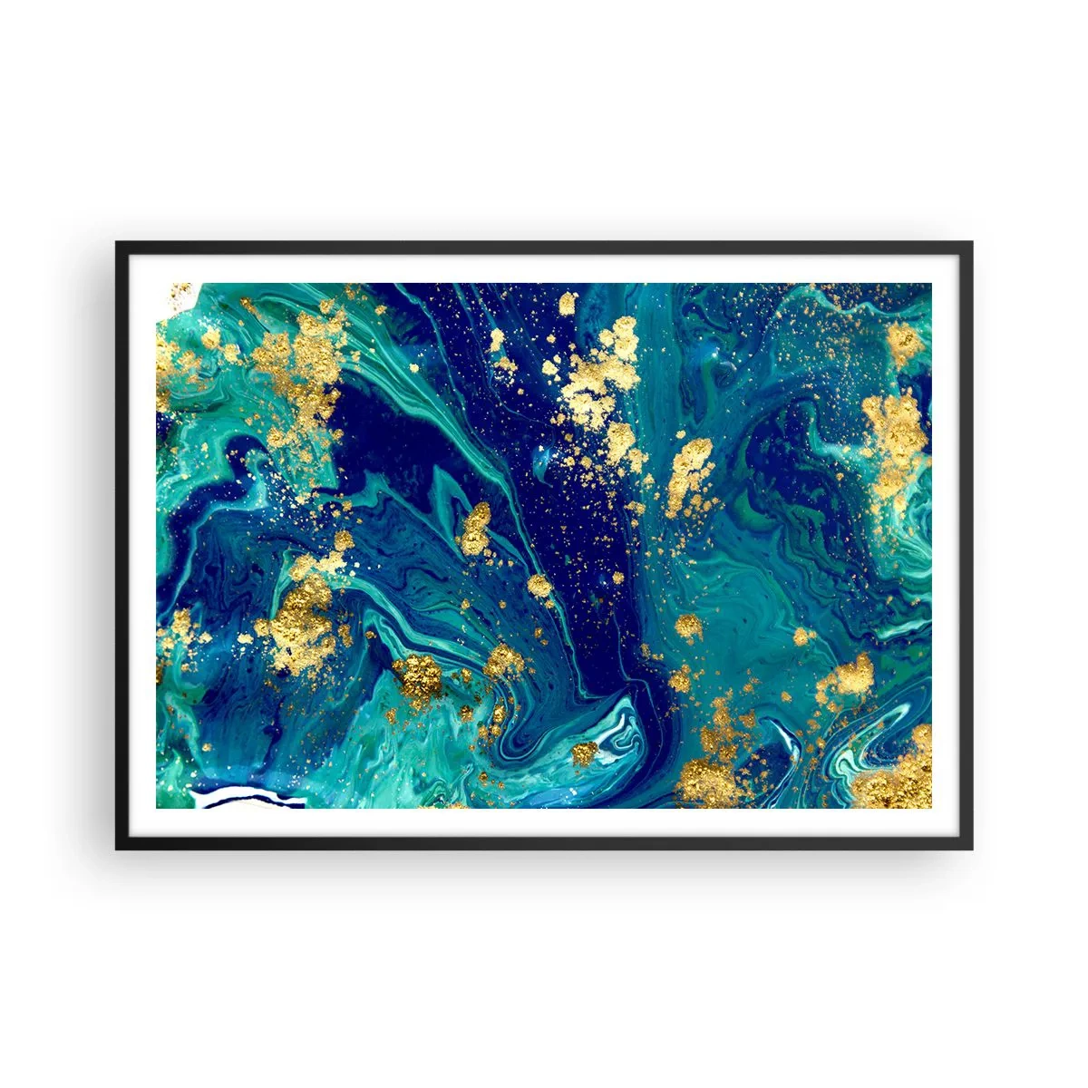 Poster în ramă neagră - Petale de soare - 100x70 cm
