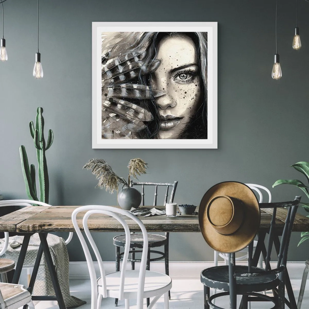 Poster în ramă albă - Frumusețe sălbatică - 30x30 cm