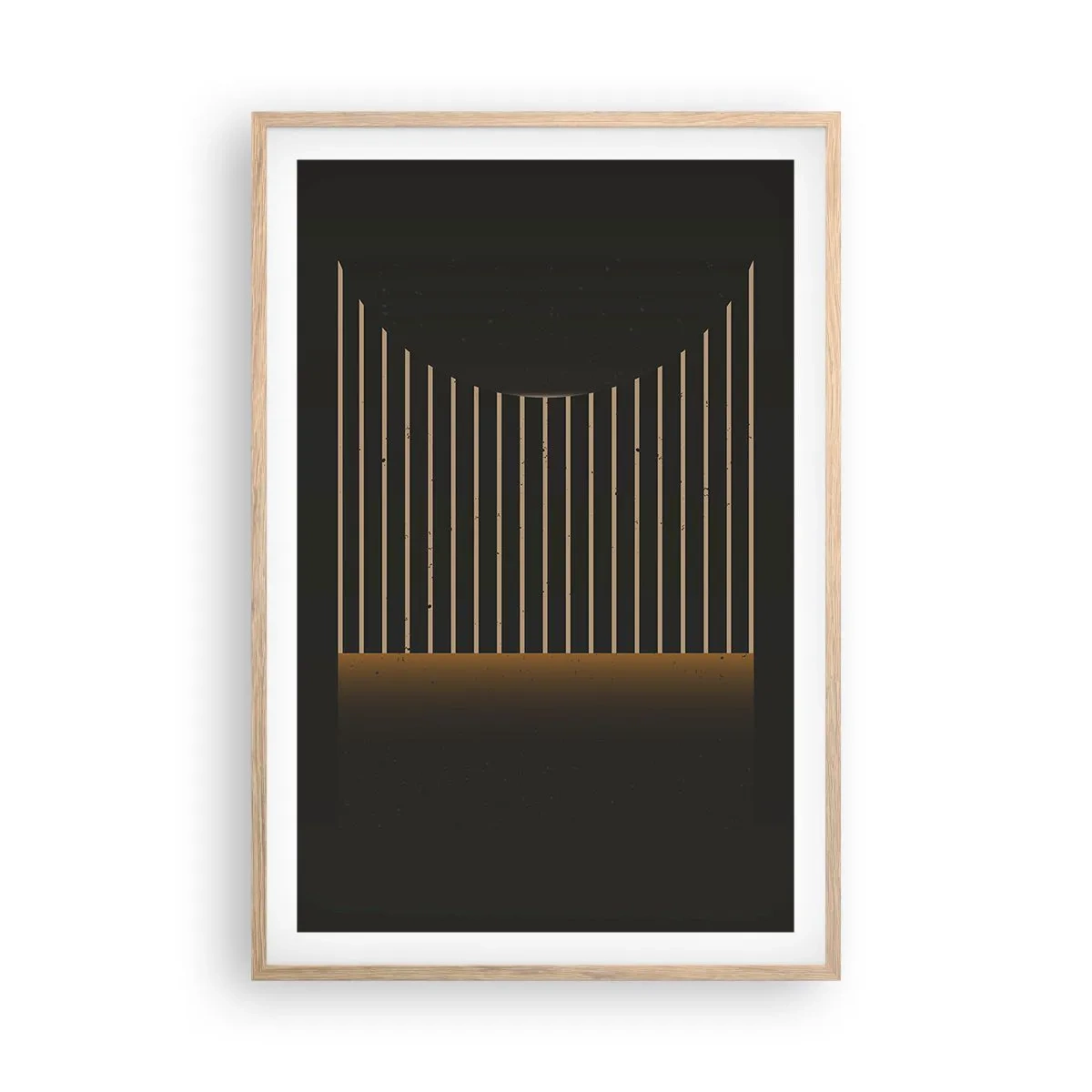 Poster în ramă de stejar deschis - Explorați întunericul - 61x91 cm